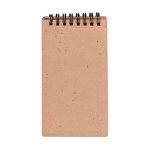 Bloc de notas ecológicas con tapa biodegradable que florecen en flores color marrón claro