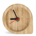 Reloj decorativo de sobremesa hecho de bambú natural personalizable color natural