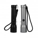 Linterna LED recargable de aluminio reciclado y resistente al agua color negro segunda vista