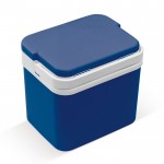 Nevera rígida de plástico en distintos colores y asa de transporte 10L color azul cuarta vista
