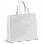 Bolsa de non woven laminado mate en varios colores con asas a juego color blanco