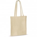 Bolsa de algodón con certificación OEKO-TEX de 140 g/m2 color beige tercera vista