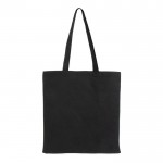 Bolsa de algodón con certificación OEKO-TEX de colores 140 g/m2 color negro segunda vista