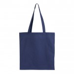 Bolsa de algodón con certificación OEKO-TEX de colores 140 g/m2 color azul oscuro segunda vista