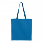 Bolsa de algodón con certificación OEKO-TEX de colores 140 g/m2 color azul segunda vista