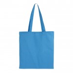 Bolsa de algodón con certificación OEKO-TEX de colores 140 g/m2 color azul claro segunda vista
