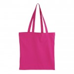 Bolsa de algodón con certificación OEKO-TEX de colores 140 g/m2 color rosa segunda vista