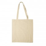 Bolsa de algodón con certificación OEKO-TEX con fuelle 140 g/m2 color beige segunda vista