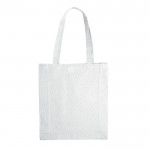 Bolsa de algodón OEKO-TEX de colores con fuelle 140 g/m2 color blanco segunda vista