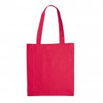 Bolsa de algodón OEKO-TEX de colores con fuelle 140 g/m2 color rosa segunda vista