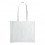 Bolsa de algodón grande OEKO-TEX de colores con fuelle 140 g/m2 color blanco segunda vista