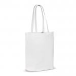 Bolsa de algodón con fuelle OEKO-TEX de colores 280 g/m2 color blanco
