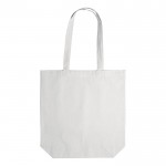 Bolsa de algodón con fuelle OEKO-TEX de colores 280 g/m2 color blanco segunda vista