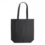 Bolsa de algodón con fuelle OEKO-TEX de colores 280 g/m2 color negro segunda vista