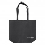 Bolsa ecológica hecha de RPET con fuelle extra y asas a juego 100 g/m2 color negro segunda vista