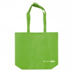 Bolsa ecológica hecha de RPET con fuelle extra y asas a juego 100 g/m2 color verde lima segunda vista