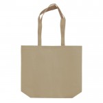 Bolsa ecológica hecha de RPET con fuelle extra y asas a juego 100 g/m2 color beige tercera vista