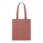 Bolsa de algodón reciclado con resistentes asas y capacidad de 5kg color rojo segunda vista