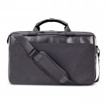 Bolsa de viaje de RPET con doble compartimiento para ropa 23L color negro tercera vista