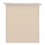 Bolsa de regalo de algodón con certificación OEKO-TEX 25x30 cm color beige