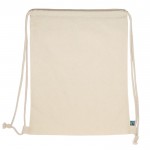 Bolsa con función de mochila de algodón FairTrade 140 g/m2 color beige segunda vista
