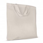 Bolsa de algodón OEKO-TEX con asas cortas 140 g/m2 color beige