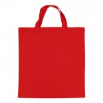 Bolsa de la compra OEKO-TEX de color con asas cortas140 g/m2 color rojo segunda vista