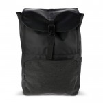 Mochila para portátil de RPET con bolsillos laterales 15'' color negro tercera vista