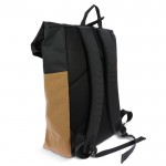 Mochila roll-top de RPET y corcho con compartimiento para portátil 15'' color negro segunda vista
