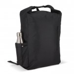 Mochila enrollable de RPET con asa superior de hebilla 20L color negro sexta vista