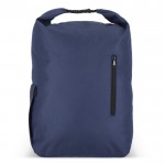 Mochila enrollable de RPET con asa superior de hebilla 20L color azul oscuro segunda vista