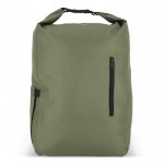 Mochila enrollable de RPET con asa superior de hebilla 20L color verde oliva segunda vista