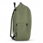 Mochila enrollable de RPET con asa superior de hebilla 20L color verde oliva tercera vista
