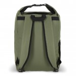 Mochila enrollable de RPET con asa superior de hebilla 20L color verde oliva quinta vista