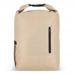 Mochila enrollable de RPET con asa superior de hebilla 20L color beige segunda vista