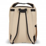 Mochila enrollable de RPET con asa superior de hebilla 20L color beige quinta vista