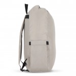 Mochila enrollable de RPET con asa superior de hebilla 20L color gris tercera vista