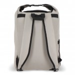 Mochila enrollable de RPET con asa superior de hebilla 20L color gris quinta vista