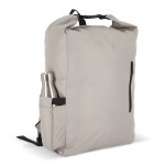 Mochila enrollable de RPET con asa superior de hebilla 20L color gris sexta vista