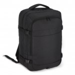 Mochila de RPET  ideal para viajes con amplios compartimientos color negro