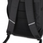 Mochila de RPET  ideal para viajes con amplios compartimientos color negro septima vista