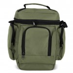 Bolsa nevera con múltiples y espaciosos compartimientos color verde oliva tercera vista