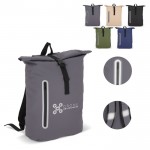 Mochila rolltop de RPET con pequeña cremallera frontal 20L