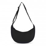 Bolsa bandolera de PU con forma de media luna y correa ajustable color negro