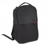 Mochila para portátil de jacquard y PU con correa para trolley 15.6'' color negro