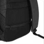 Mochila para portátil de jacquard y PU con correa para trolley 15.6'' color negro septima vista
