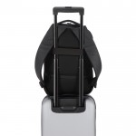 Mochila para portátil de jacquard y PU con correa para trolley 15.6'' color negro octava vista