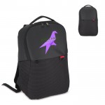 Mochila para portátil de jacquard y PU con correa para trolley 15.6
