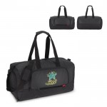 Bolsa de viaje de jacquard y PU con compartimiento para zapatos