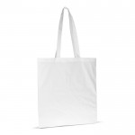 Bolsa para el día a día de algodón orgánico de asas largas 140 g/m2 color blanco